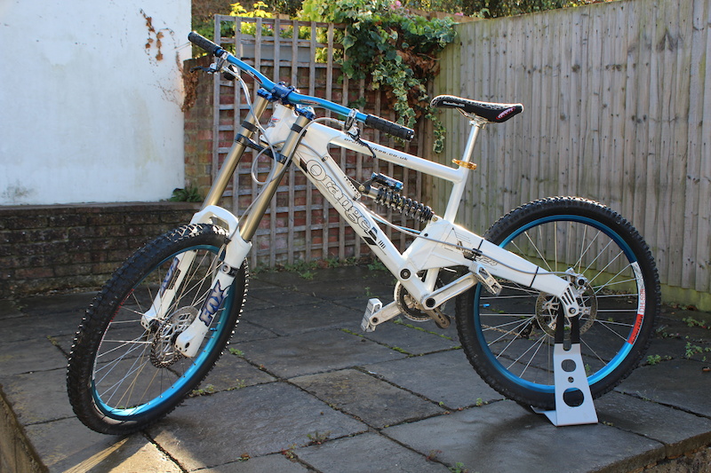 orange downhill mountain bike