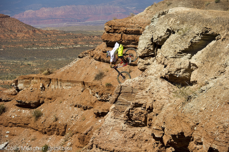 Cam Zink's drop into his Canyon Gap run in is alsmost as hairy as the canyon gap itself.
