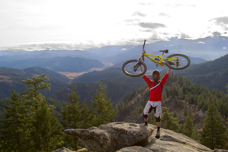 Trevor on top of the world with his TR450!