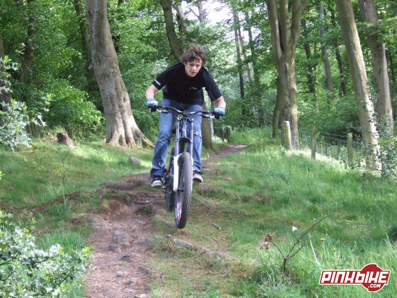 burgess riding the trail, but where is the lid burgess!!