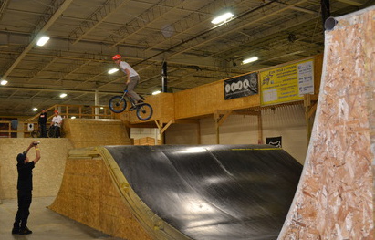 Brandon filming me during our last trip to Joyride.