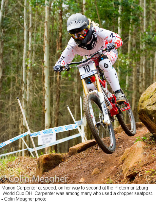 Dropper post at South Africa WC DH