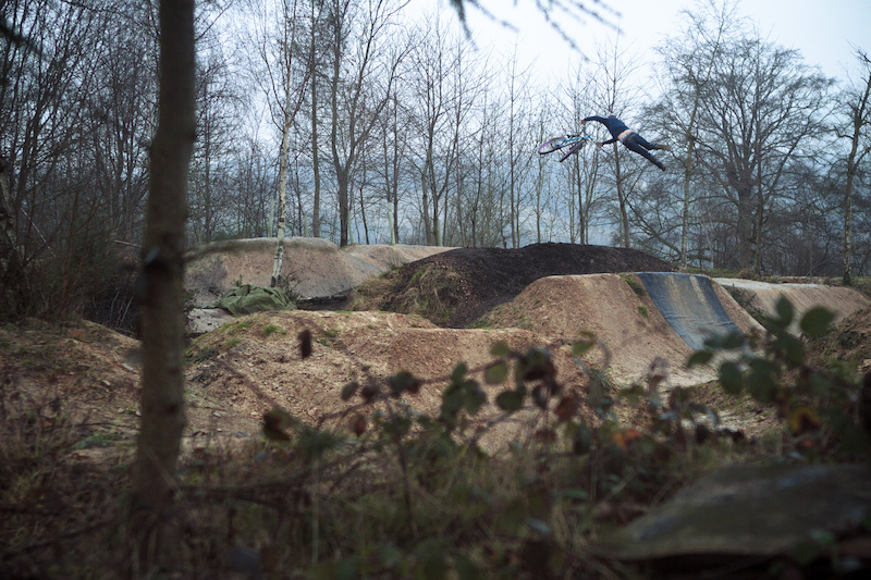 Super(ish)whip in classic British weather... Had fun riding bikes the other day even though it was pouring down with rain all day! Thanks to Alex Mansell for helping out with taking the photo!