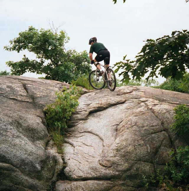 Sweet slickrock climb, great view of Boston at the top.