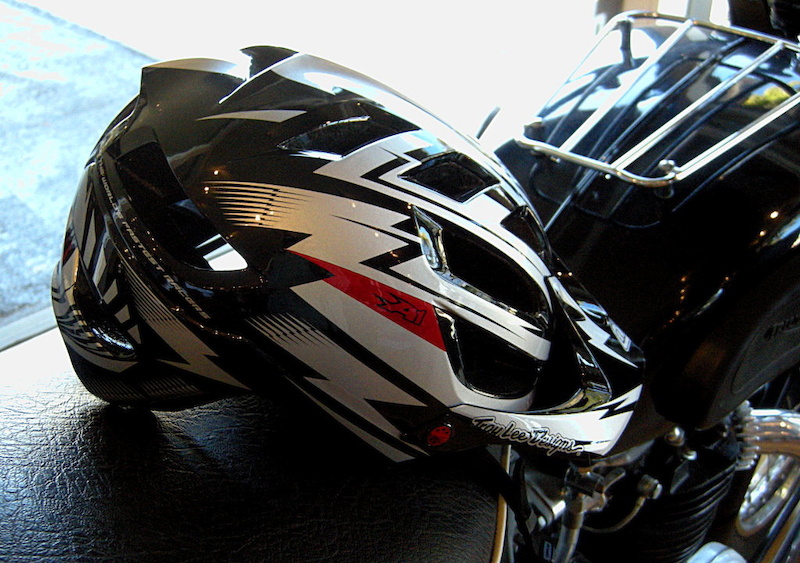 Troy Lee Designs A1 helmet in the black and silver version