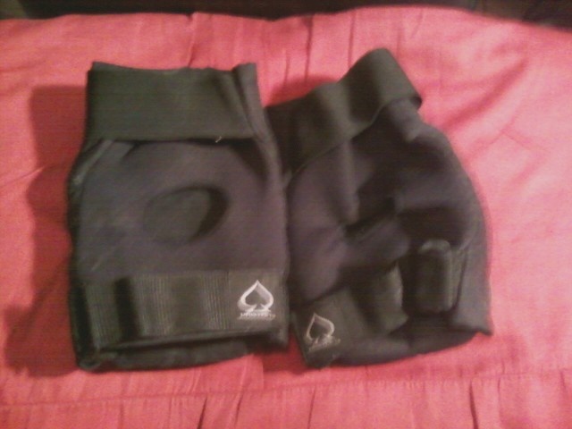 ProTec used very little at mountain creek knee pads.-back