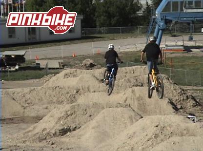 training the dirt jumps at COP