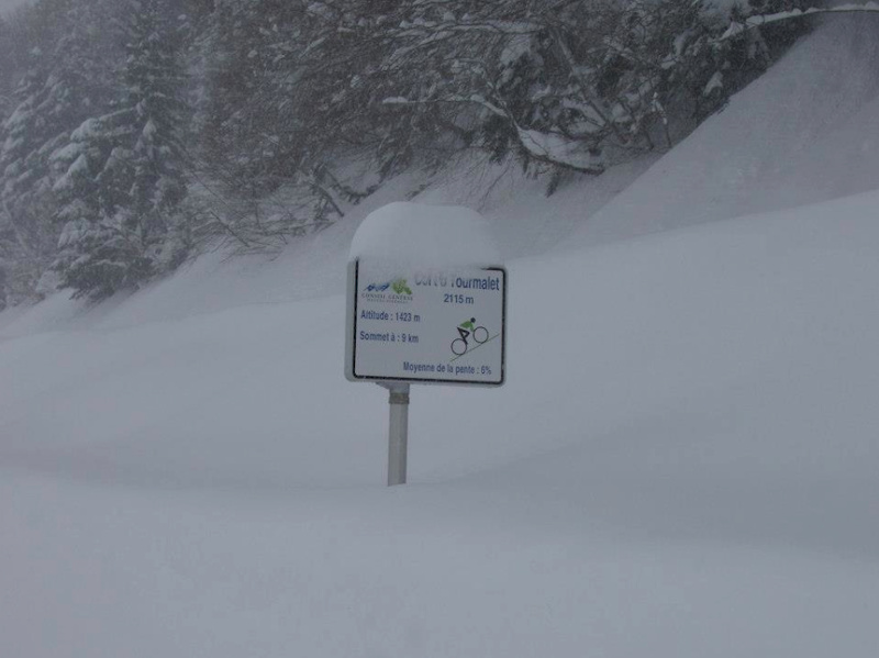 The Road to the Col du Tourmalet hidden under record snowfall February 2013.  The Town of Barégés evacuated due to Avalanche risk!