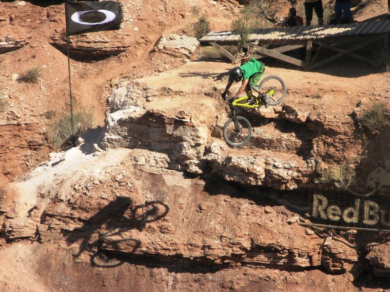 Right before his gnarly crash.