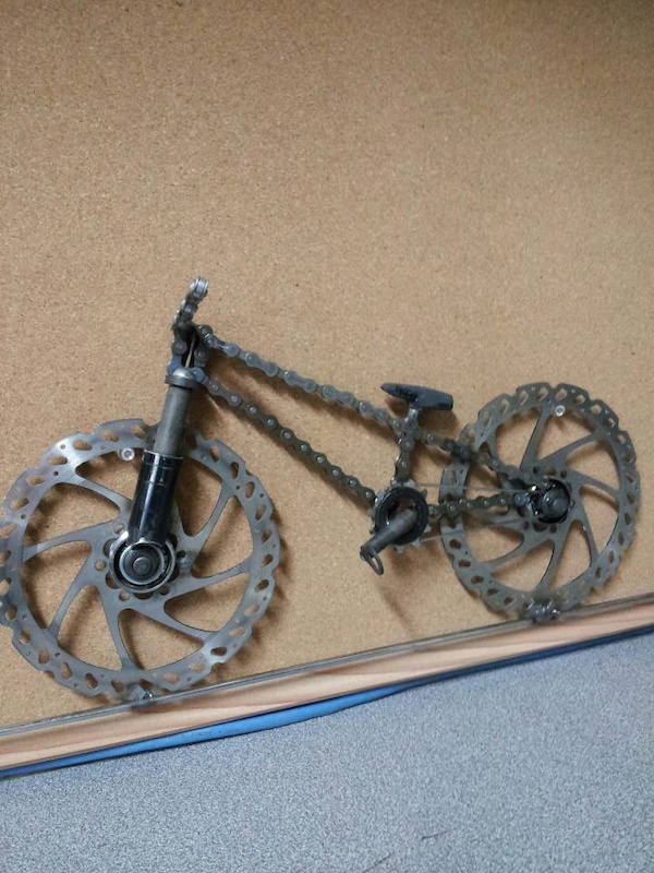 bike made out of old parts