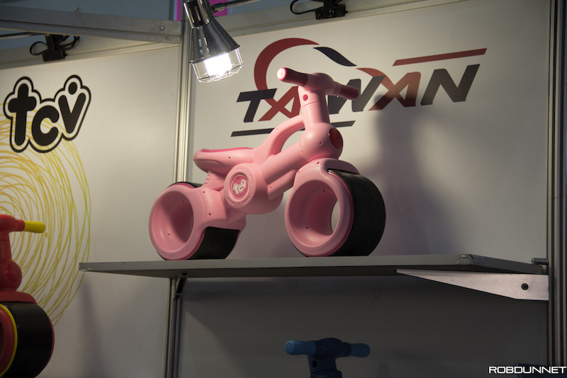 This is the bike of the show for obvious reasons. Not only is it pink but looks at those wheels.
