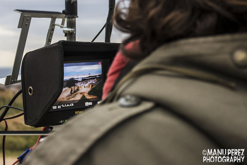 Filming with the helidrone.