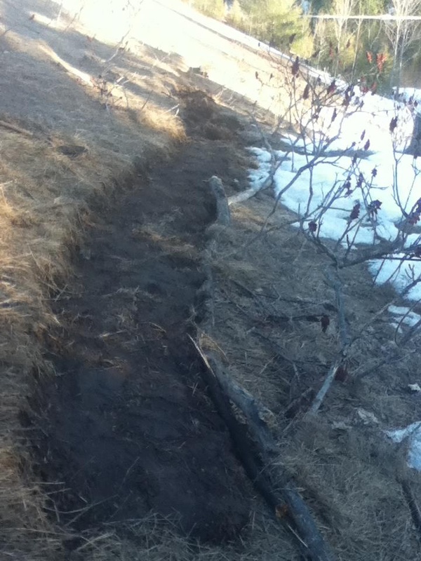 2 friends, 2 shovels, 1 hour of shoveling, got a good start on the trail (AFTER)