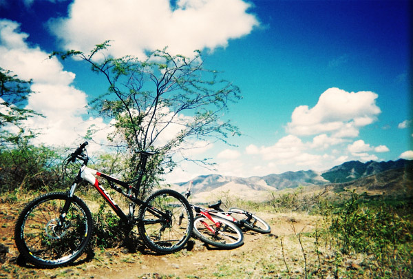 Taking a break. 
35mm disposable camera.