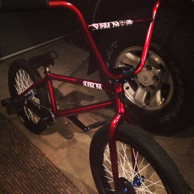 painted my demo elite forks trans red