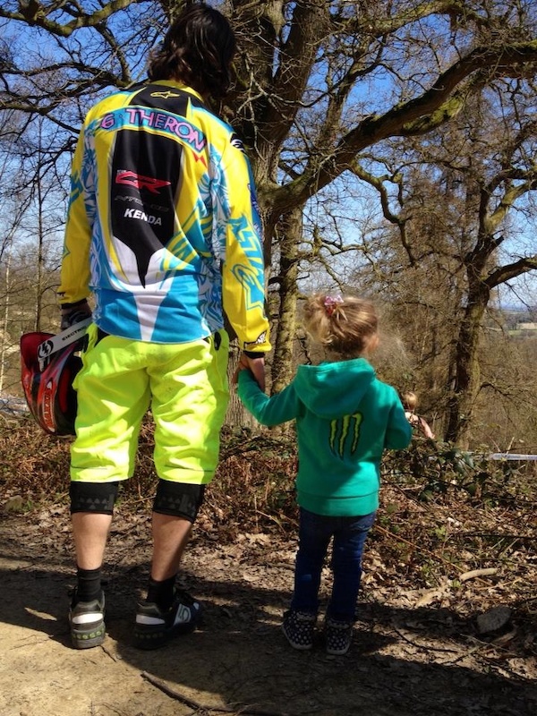 Checking the competition with the little one.