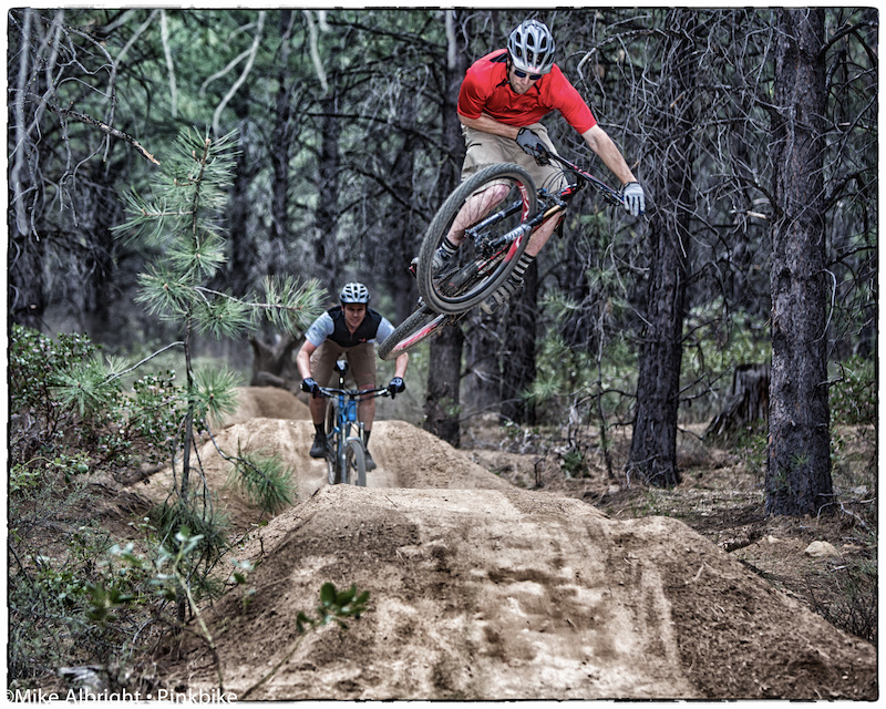 Kirt Voreis at Friday "Happy Hour".   Lower Whoops trail near Bend, Oregon