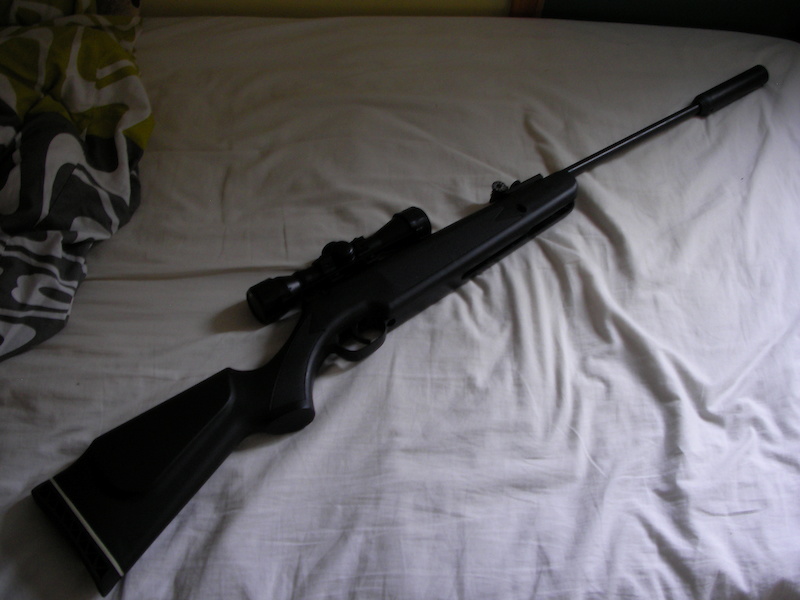 .22 air rifle with silencer For Sale