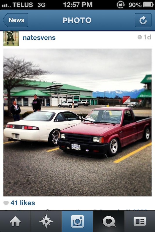 my truck and my buddy nates 500hp 1jz swapped s14