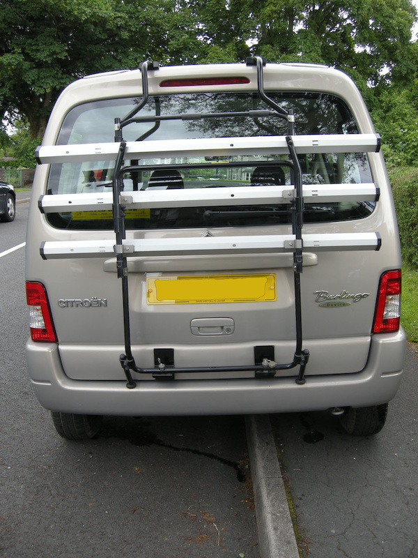 Berlingo triple rear mounted rack For Sale