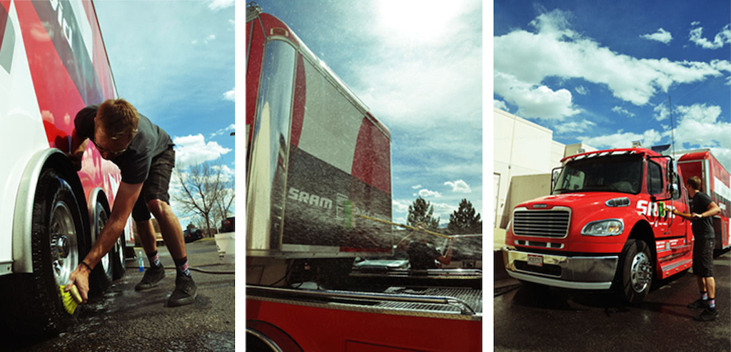 Bryan and Keaton were giving the truck a good once over after returning from Sea Otter.