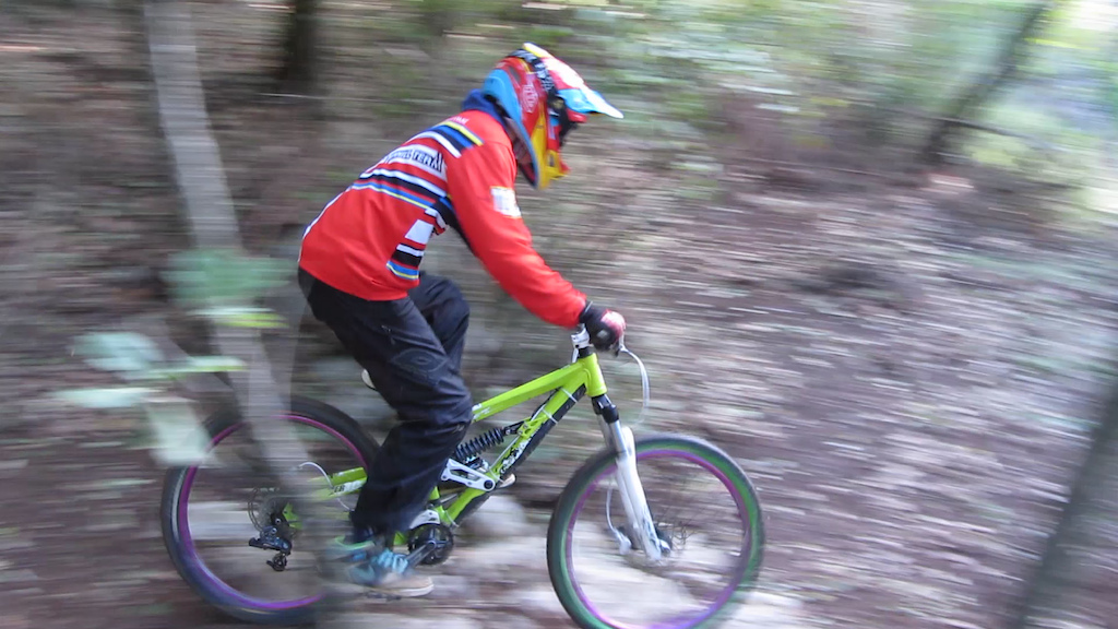 My friend has built his own freeride trail. Together we tested it for the first time. His brother filmed us