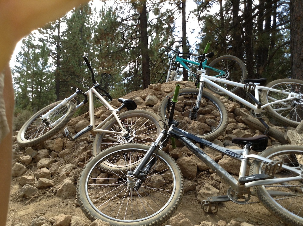 Blkmrkt mob, specialized p1, specialized p2, and gary fisher mullet