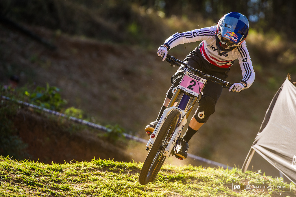 Rachel Atherton had no problems today riding her way to another title.
