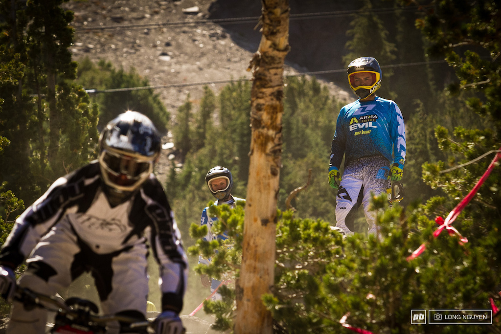 The track was changing a lot as it was dry and loose. Cody was checking out what options were available.