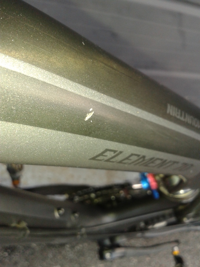 small chip on top tube from shifter.