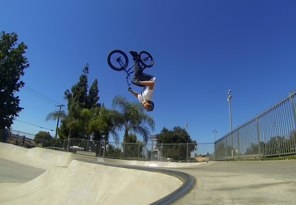 My first backflip outside of woodward, hadn't ridden for a month before this, it was very scary.