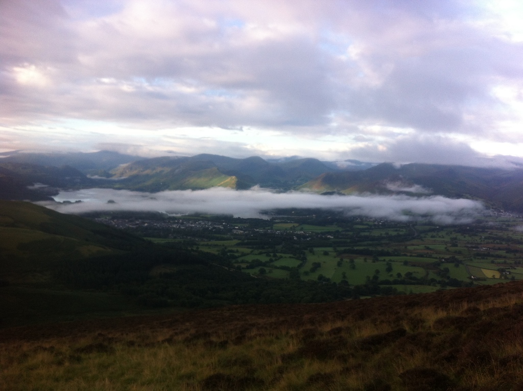 View from skiddaw bridleway overlooking Keswick