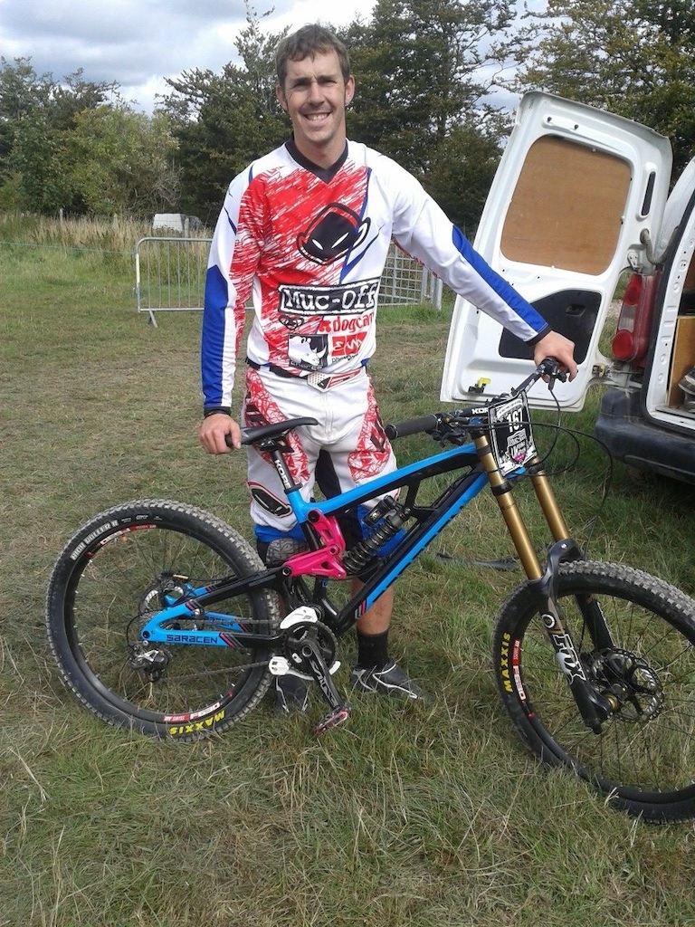 Took delivery of my new saracen myst team bike on saturday. Built it up and raced uk bike park yday and finally took a race win. The bike is awesome so happy