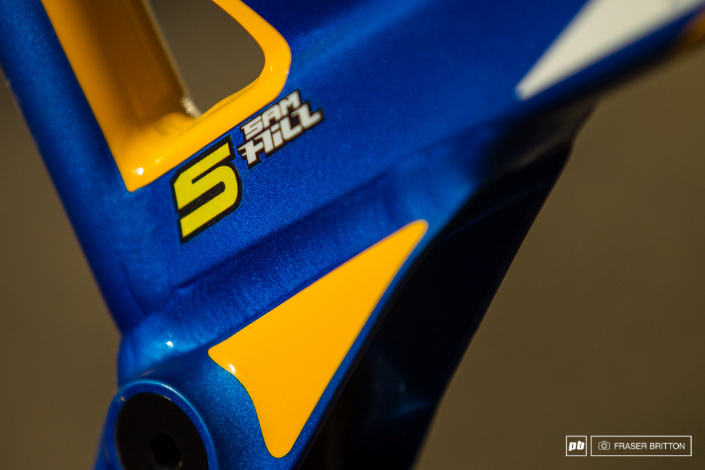Sam Hill's Nukeproof Pulse 
Photo by Fraser Britton