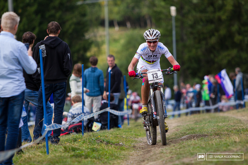 Julie Bresset did this climb with a flat rear tyre quicker that I would onboard a BH eBike.