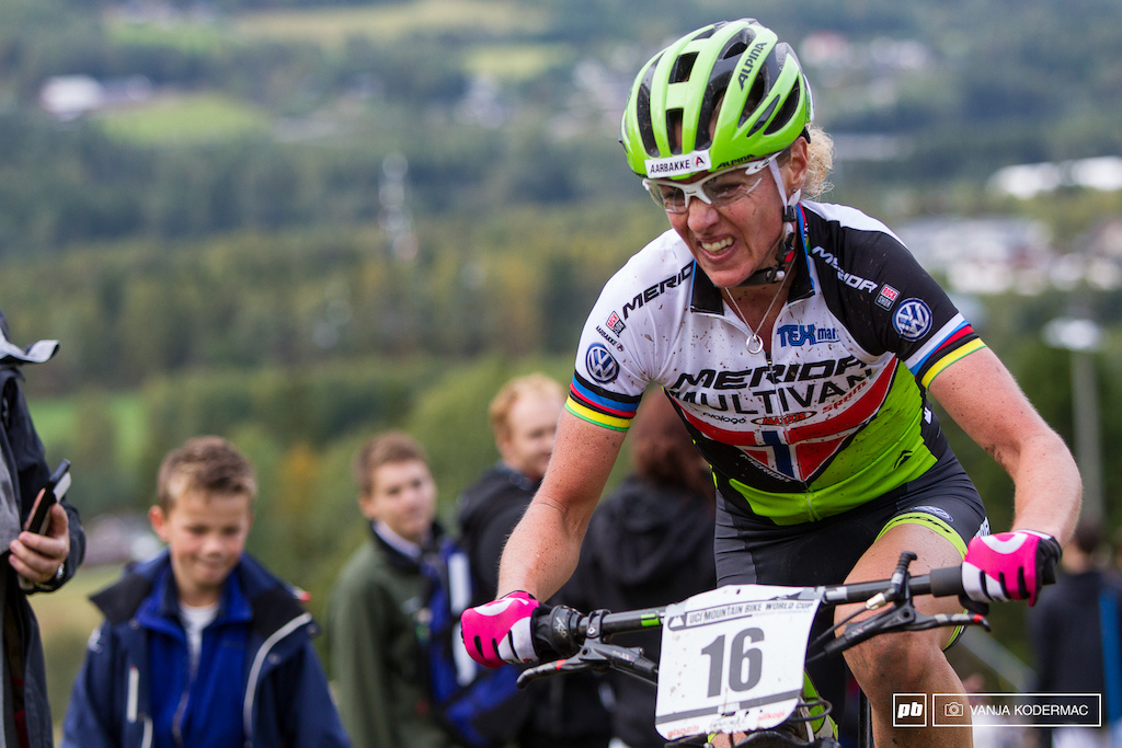 The MTB legend Gunn-Rita Dahle Flesjaa made the home crowds proud today.