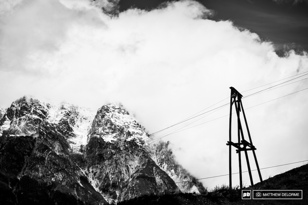 Across the way, jagged granite peaks loom large.