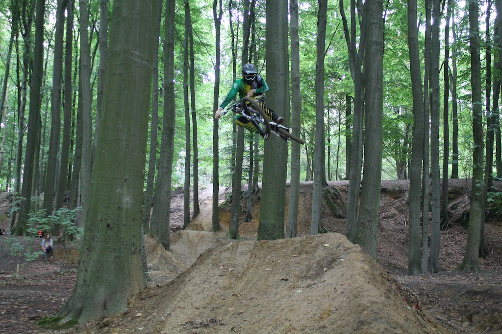Motowhipping the jumps at one of the local spots. Good times! :)