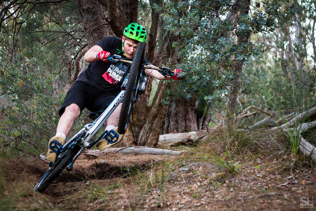 trail bike shredding