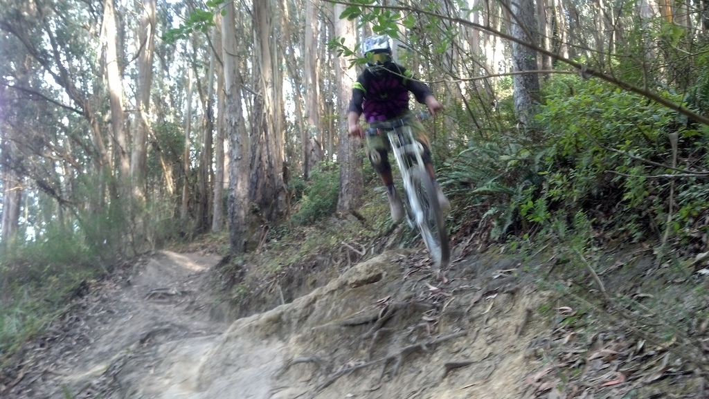 Last jump attempt to land on the camera man