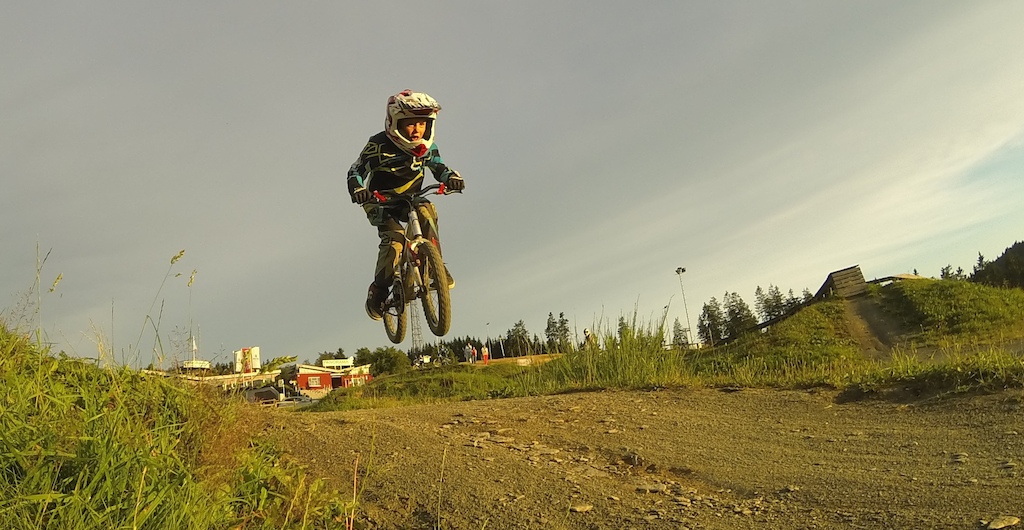 Jake (age 6) getting some air