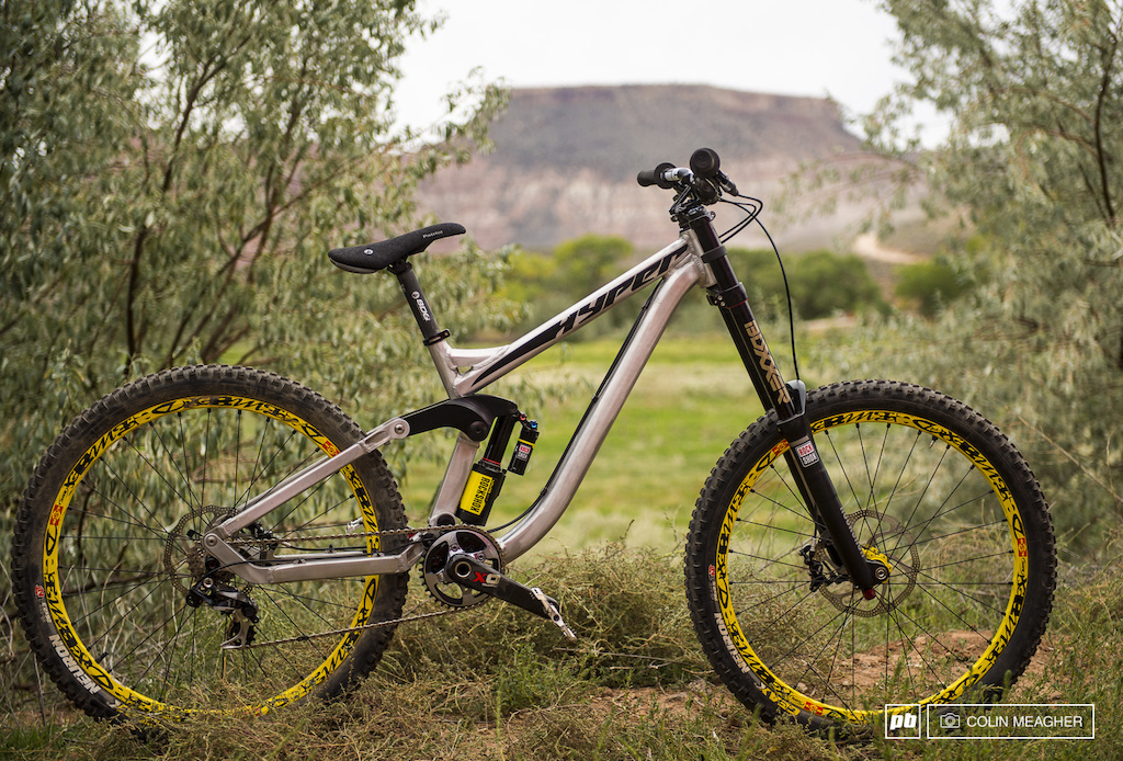 Cam Zink's prototype Hyper DH bike at Red Bull Rampage
Photo by Colin Meagher