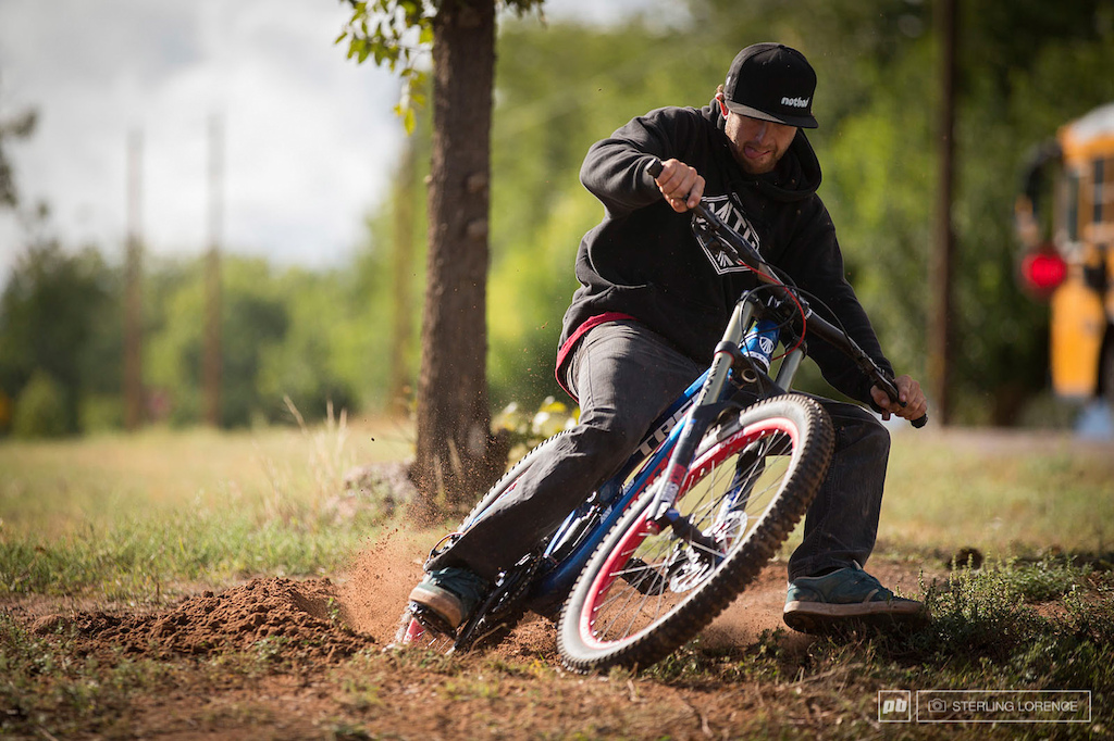 Rdawg practising in the streets of Virgin 2013 RedBull Rampage in Virgin Utah