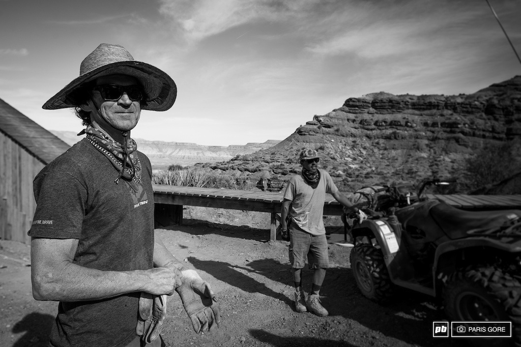 Spangler got struck by lighting twice last year while standing on the top with a pick axe and shovel and each hand. Chris Van Dine was on site to witness the arc between the tools and yelled at Randy - You re blue 