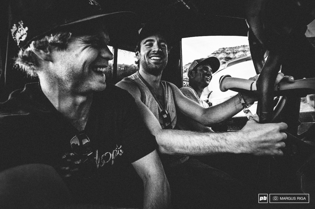 The three injured amigos. Kenny Smith Kurt Sorge and Darren Berrecloth carting around the course today. What did you think they were just gonna sit in the Red Bull tent and let everyone else have all the fun 