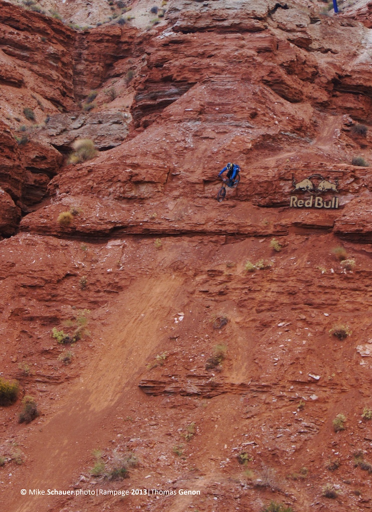Dropping into the canyon gap.
