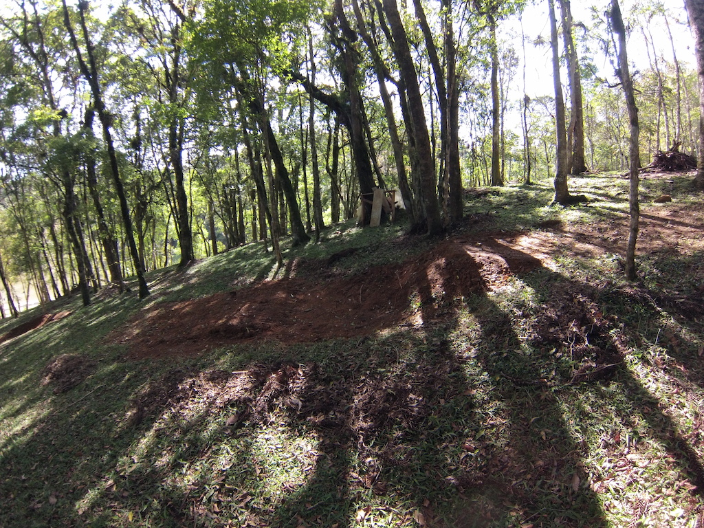 2. Step down to to left berm.