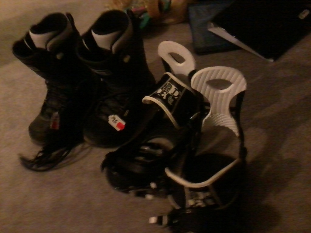 my boots and bindings I bought last weekend