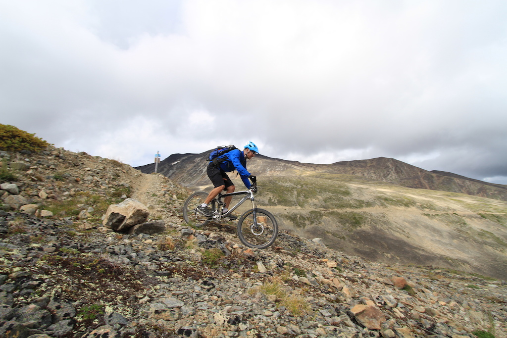 August 2013 Yukon Trip - Mountain Hero Trail near Carcross. High alpine riding in the Yukon.