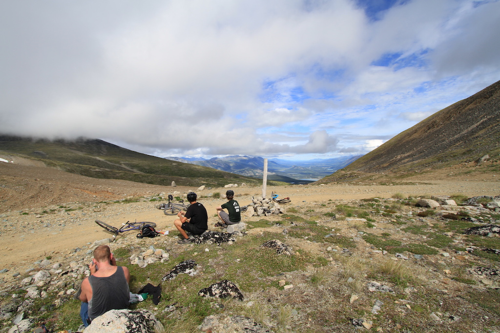 August 2013 Yukon Trip - Mountain Hero Trail near Carcross. Lunch stop after a long climb from Carcross down in the valley.
